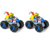 T-Racers Turbo Truck Turbo Digger - Súper vehículo con 1 piloto y 1 vehículo exclusivos. Compatible con Otros Coches (Paquete de 2)
