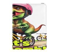 T-rex Biker That's The Bomb - Cartera de cuero para pasaporte y tarjeta de vacunación, cartera de viaje con ranura para tarjeta de vacunación, soporte para pasaporte para hombres y mujeres