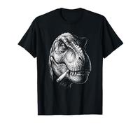 T-Rex Cigarrillo Fumador Vintage Dinosaurio T-Rex Funny Meme Camiseta