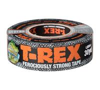 T-Rex - Cinta adhesiva resistente al agua, color gris plateado, cinta adhesiva resistente, cinta Gaffa, cinta de tela para reparación de interiores y exteriores, 48 mm x 27,4 m