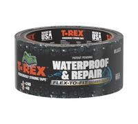 T-Rex Cinta impermeable flexible, cinta adhesiva resistente al agua para reparación, fugas, parches de techo, resistencia extrema a la intemperie y a los rayos UV, color negro, 1.9 pulgadas x 30 pies