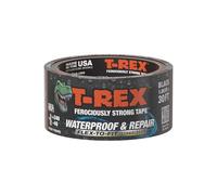 T-Rex Cinta impermeable flexible, cinta adhesiva resistente al agua para reparación, fugas, parches de techo, resistencia extrema a la intemperie y a los rayos UV, color negro, 1.9 pulgadas x 30 pies