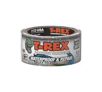 T-Rex Cinta impermeable flexible, cinta adhesiva resistente al agua para reparación, fugas, parches de techo, resistencia extrema a la intemperie y a los rayos UV, color blanco, 1.9 pulgadas x 30 pies