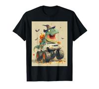 T-Rex Conducción Monster Truck Halloween Dinosaurio Camiseta gráfica económica