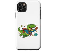 T-Rex de superhéroe volando a través del espacio - Dibujos animados divertidos Carcasa para iPhone 11 Pro Max