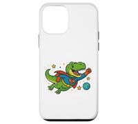 T-Rex de superhéroe volando a través del espacio - Dibujos animados divertidos Carcasa para iPhone 12 mini
