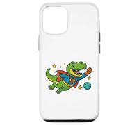 T-Rex de superhéroe volando a través del espacio - Dibujos animados divertidos Carcasa para iPhone 12/12 Pro