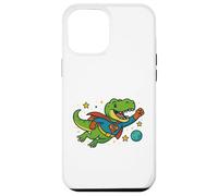 T-Rex de superhéroe volando a través del espacio - Dibujos animados divertidos Carcasa para iPhone 12 Pro Max
