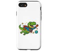 T-Rex de superhéroe volando a través del espacio - Dibujos animados divertidos Carcasa para iPhone SE (2020) / 7 / 8