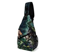 T-Rex Dinosaur Sling Bag Crossbody Mochila Travel Chest Daypack