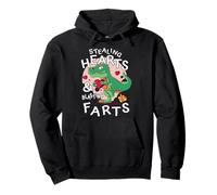T-Rex Dinosaur Stealing Hearts and Blasting Farts Sudadera con Capucha