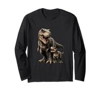 T-Rex Dinosaurio Arte Prehistórico Niños Hombres Mujeres Manga Larga