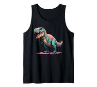 T-Rex dinosaurio derretir helado goteo niños verano niños goteo Camiseta sin Mangas