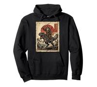 T-Rex Dinosaurio Gato Japonés Puesta de Sol Dino Japón Sudadera con Capucha