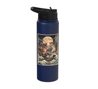 T-Rex Dinosaurio Gato Japonés Ukiyo-e Japón Arte Stainless Steel Insulated Water Bottle