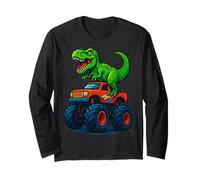 T-Rex Dinosaurio Monster Truck Niños Cumpleaños Escuela Dino Manga Larga