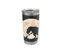 T-Rex Frog Hand Boop Nariz Luna Llena Dinosaurio Humor Al Aire Libre Vaso térmico de acero inoxidable de doble pared