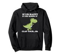 T Rex Happy Clap Your Hands - Camiseta Divertida de Dinosaurio Sudadera con Capucha