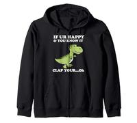 T Rex Happy Clap Your Hands - Camiseta Divertida de Dinosaurio Sudadera con Capucha