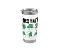 T-REX Hates Boxing Push-Ups Handstands Backstroke Pull-Ups Vaso térmico de acero inoxidable de doble pared