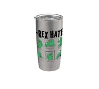 T-REX Hates Boxing Push-Ups Handstands Backstroke Pull-Ups Vaso térmico de acero inoxidable de doble pared