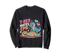 T-Rex Hates CPR Dinosaur Hospital Emergency Puns - Sudadera