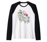 T-Rex Huesos de Dinosaurio Esqueleto fósil paleontólogo Camiseta Manga Raglan