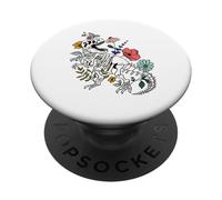 T-Rex Huesos de Dinosaurio Esqueleto fósil paleontólogo PopSockets PopGrip Adhesivo