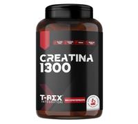 T-Rex Integratori Creatina Micronizada Monohidrato 100 comprimidos de 1300 mg - Suplemento alimenticio para masa muscular y aumento de energía pre-entrenamiento.