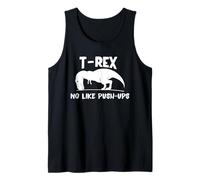 T-Rex No Like Push-Ups - Dino Pun Funny Workout Camiseta sin Mangas