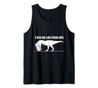 T-Rex No Like Push-Ups - Dinosaurio, Culturista, Gimnasio, Fitness Camiseta sin Mangas