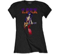 T-Rex - T-Shirt # S Black Femmina # Rockin'
