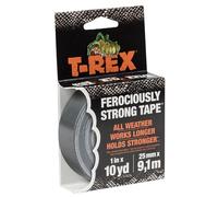 Cinta T Rex Tape, de color gris grafito, impermeable y ferozmente fuerte, 25 mm x 9,14 m, una cinta adhesiva de reparación de alta resistencia para conductos o paños, de los fabricantes de la cinta Duck Tape original