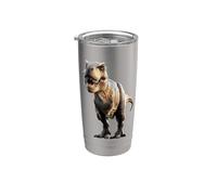 T-Rex Tiranosaurio Rex Dinosaurio Encantan los Dinosaurios Vaso térmico de acero inoxidable de doble pared