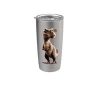 T-Rex Tiranosaurio Rex Dinosaurio Encantan los Dinosaurios Vaso térmico de acero inoxidable de doble pared