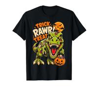 T Rex Trick Rawr Treat Funny Halloween Dinosaurio Niños Niños Camiseta gráfica económica, Hombre, Negro, S