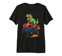 T-Rex Verde en Monster Truck Camiseta Premium