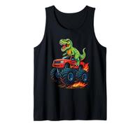 T-Rex Verde en Monster Truck Camiseta sin Mangas