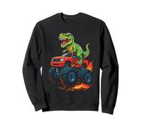 T-Rex Verde en Monster Truck Sudadera