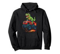 T-Rex Verde en Monster Truck Sudadera con Capucha