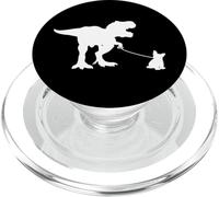 T-Rex Walking Yorkie Morkie Yorkshire Tiranosaurios T Rex PopSockets PopGrip para MagSafe