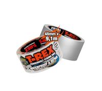 T-Rex Waterproof & Repair Tape - Cinta adhesiva impermeable extra fuerte 48 mm x 9,1 m | Cinta de sellado resistente a la intemperie autoadhesiva para piscinas, tuberías de agua y hogar - se pega bajo