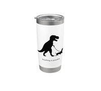 T-Rex y Dachshund- Todo es posible- Creer Vaso térmico de acero inoxidable de doble pared