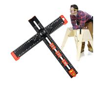 T Ruler For Drawing, 2 en 1 Drilling Positioning Ruler, Cabinet Hardware Clamp, Square Woodworking Precision Tool Drawing Marking Gauge