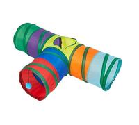 T-Shaped Play Tunnel, tubo de actividad de gato , plegable de 3 vías, juguete con Peek Holes, poliéster para mascotas, , interactivo Cat Playground with Enrichment, interior Play Toy for