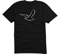 T-Shirt - Camiseta D329 Hombre negro con la impresión en color XL - Tribal animal caza gaviota en el mar