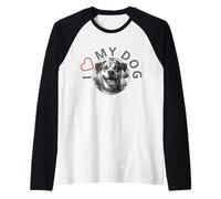 T-Shirt for Dog Lovers - Love for Dogs Camiseta Manga Raglan