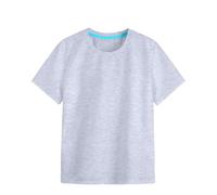 T-Shirt Girocollo da Ragazza morbida a Maniche Corte T-Shirt Stampata Multicolore (Grey, 9-10 Years)