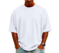 T Shirt Hombre, Antisudor Talla Grande Elegante Personalizada Manga Corta Tallas Grandes Deporte Deportivas Cuello Redondo Fashion Slim Fit Trekking Surf Camisa de Hombre,3XL