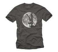 T-Shirt Hombre Manga Anime Comic - Camiseta Ryuk Shinigami Death Notes Gris XXXXXL
